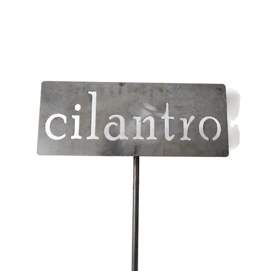 Classic Metal Garden Markers 19 Inches Tall (cilantro, Raw, Unfinished Steel (will rust with time))