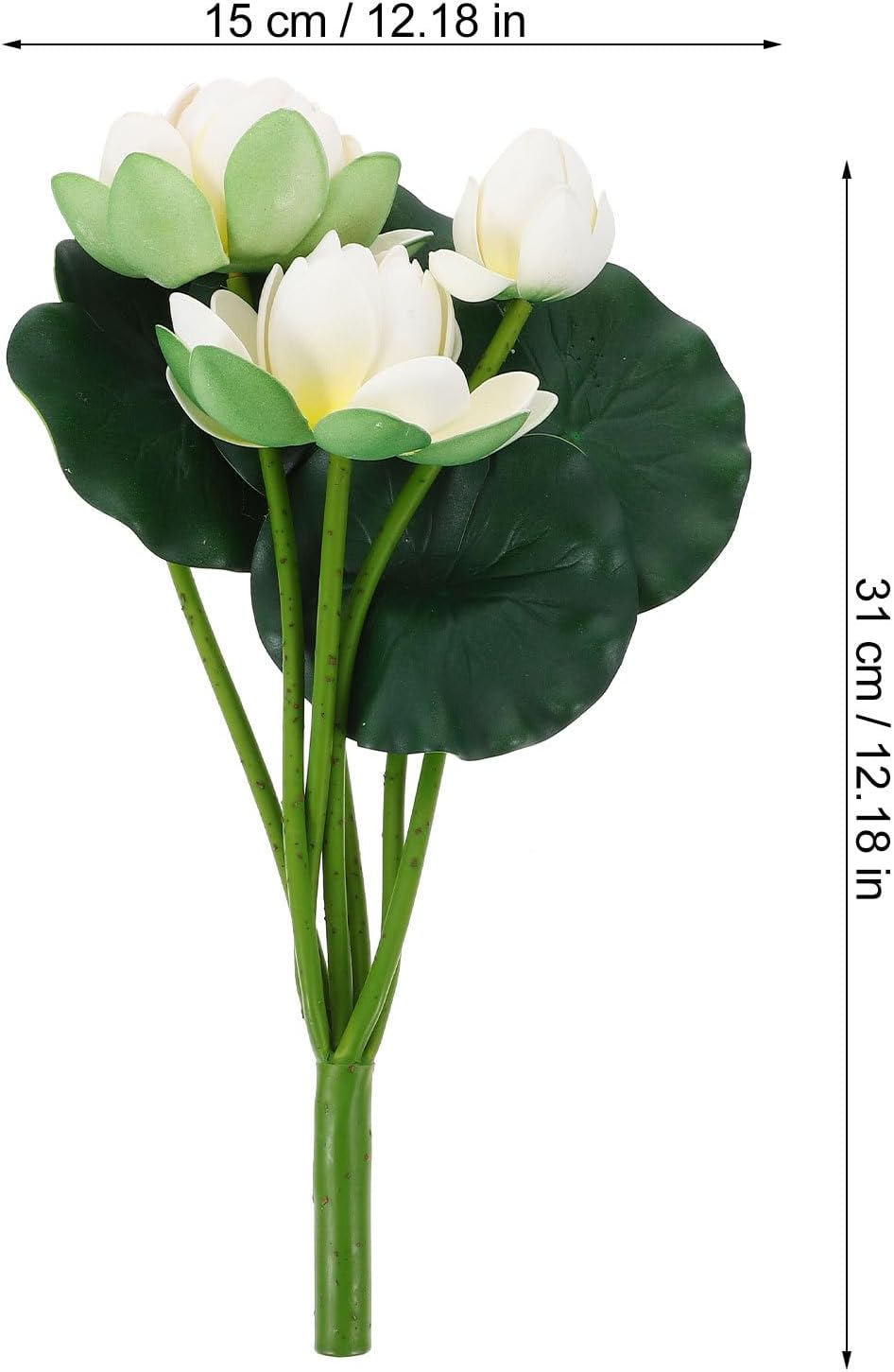 Artificial Lotus Flowers, 2pcs Lotus Flowers Decoration Bouquets Tabletop Background Long Stem Home Garden Pond Aquarium Wedding Decor