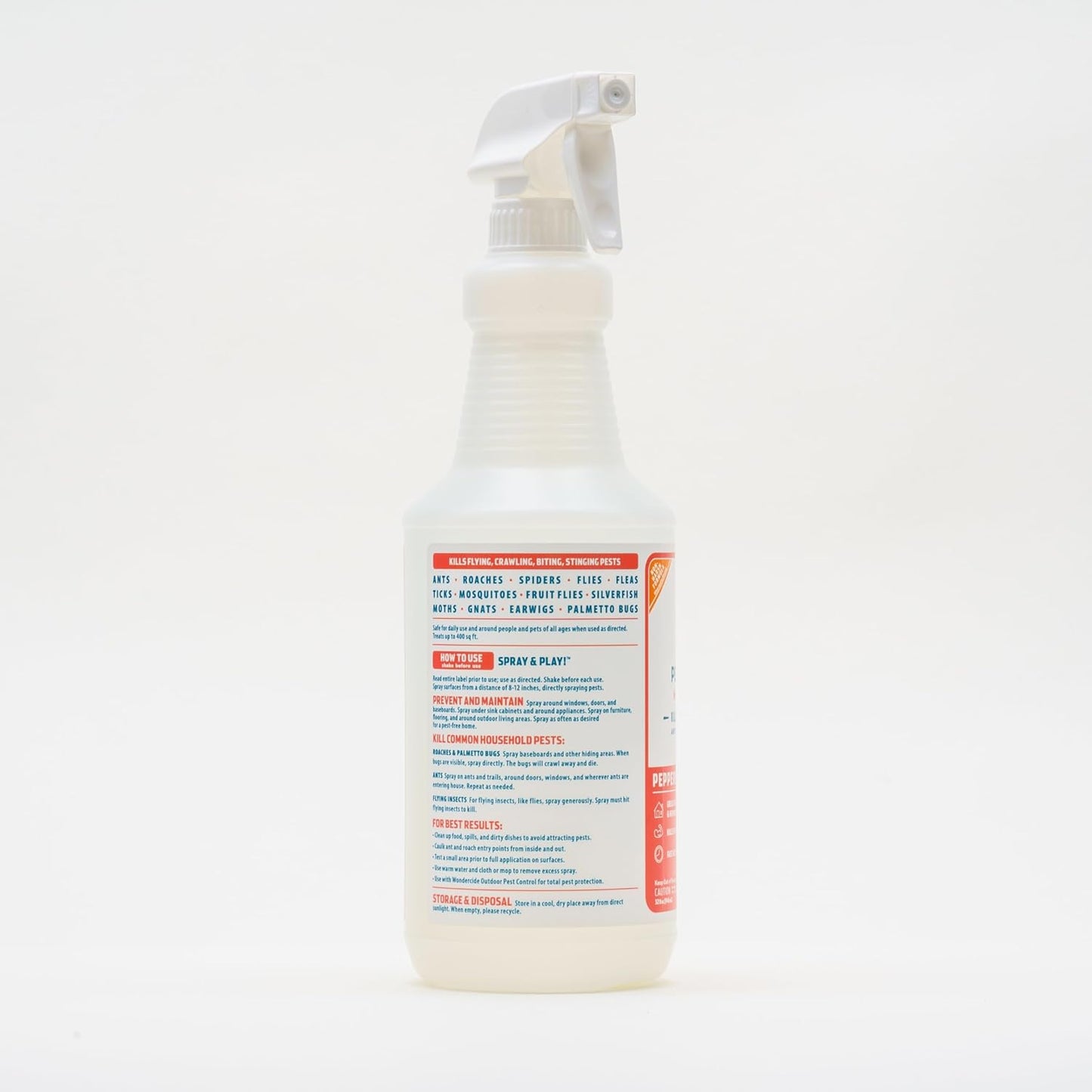 Wondercide - Indoor Pest Control Spray for Home and Kitchen - Ant, Roach, Spider, Fly, Flea, Bug Killer and Insect Repellent - with Natural Essential Oils - Pet and Family Safe — Peppermint 16 oz