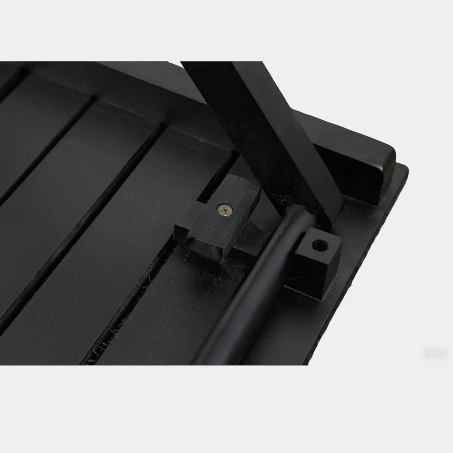 Outdoor Small Round Folding Side Tables, Foldable Wooden End Table for Indoor, Porch, Patio, Camping as Coffee Table or Plant Stand, Black ﻿