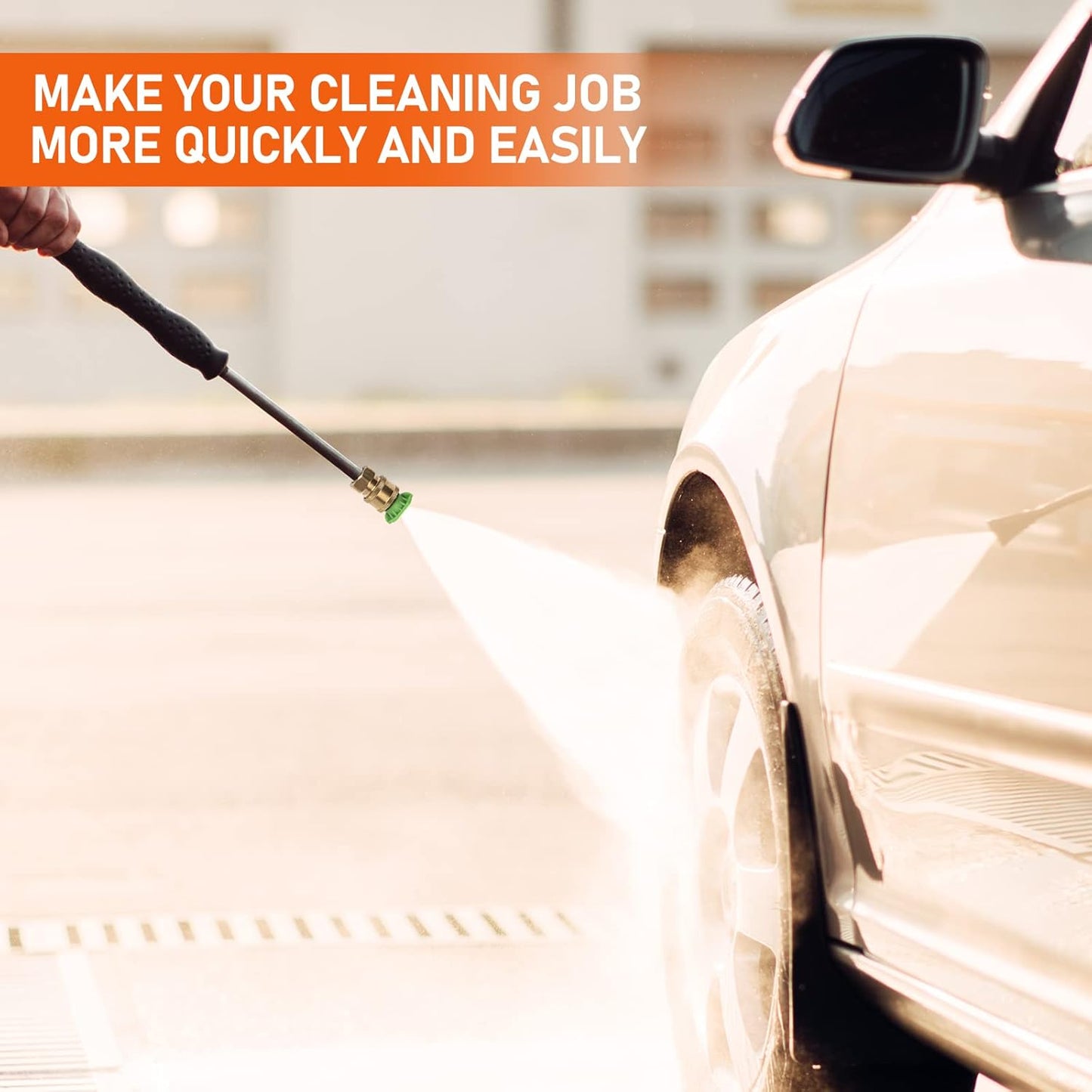 High Pressure Washer Spray Nozzles Tip Set, 5pcs Variety Degrees for Quick Connect, 1/4 Inch Quick Connection, 4000 PSI