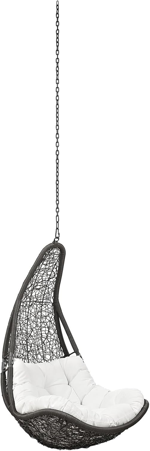 Modway Abate Outdoor Patio Swing Chair Without Stand, Gray White