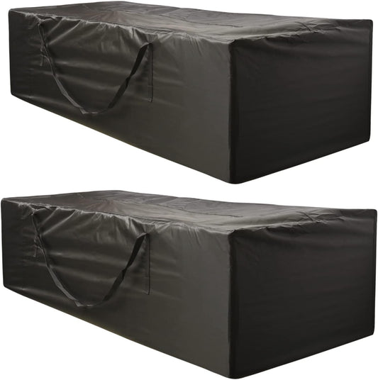 Outdoor Cushion Storage Bag 2 PCS, 68" Outdoor Pillow Storage with 2 Handles, Extra Large Opening Waterproof Zippered Patio Cushion Storage Bag XL