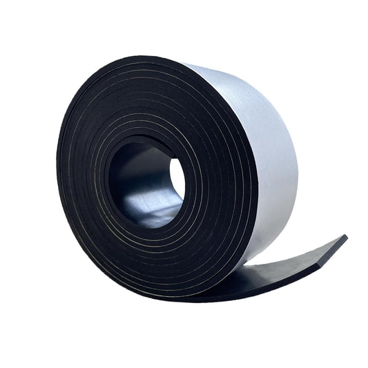 Adhesive Rubber Strips 1/8 (.125)" Thick X 2" Wide X 10'Long, Solid Rubber Strip with Adhesive for DIY Gaskets Crafts Pads Sealing Abrasion Supports Flooring Protection Warehouse