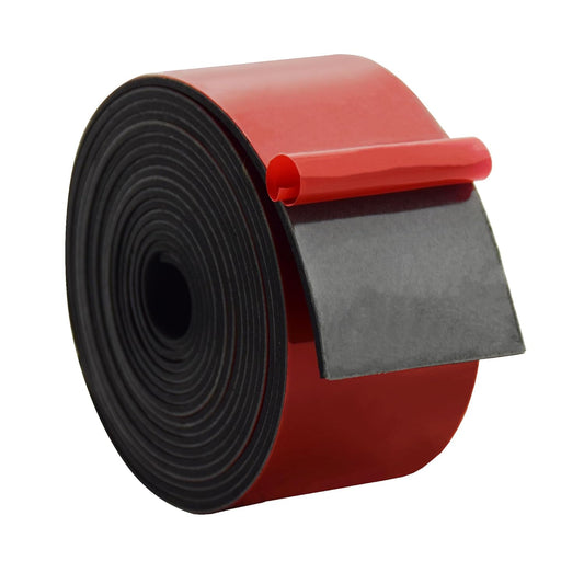 DOBTIM Solid Neoprene Rubber Strips with Adhesive Backing 1/16 (.062)" Thick x 2" Wide x 10' Long, Self Adhesive Rubber Sheets, Rolls & Strips for DIY Gaskets Crafts Pads Seals Warehouse Flooring