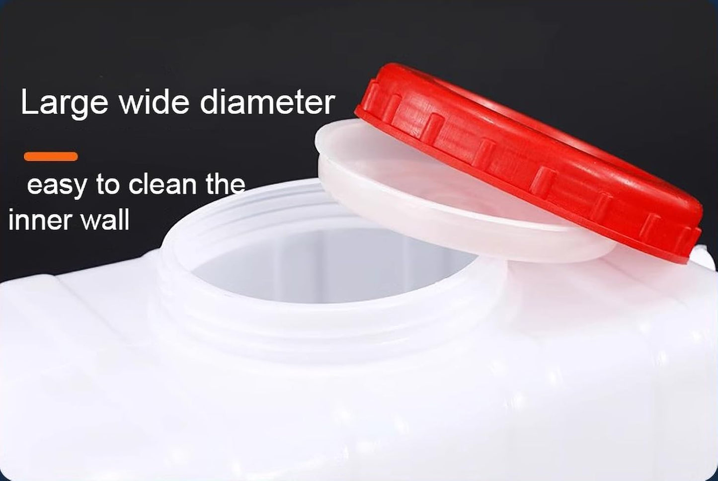 Water Tank Thick Water Containers Plastic Water Tank Water Storage Containers Outdoor Portable Hand Bucket Camping Hiking(Size:25L)