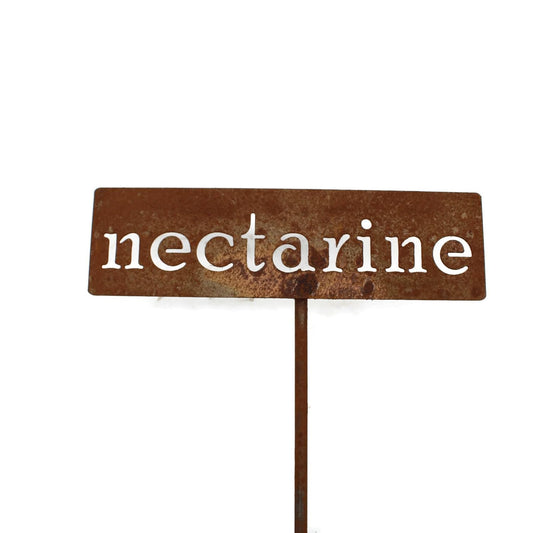 Classic Metal Garden Markers 19 Inches Tall (nectarine, Naturally Rusted)