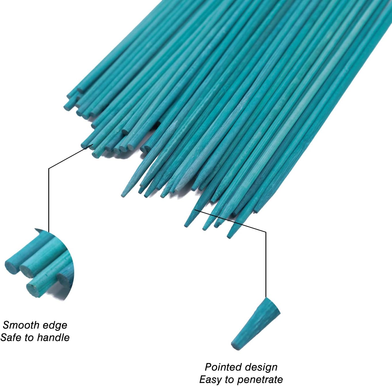 Green Bamboo Sticks Plant Stakes, Plant Support Sticks for Indoor Plants, GAGINANG Sturdy Bamboo Stakes, Floral Plant Support for Indoor and Outdoor Plants 25 Pack（18 Inches）