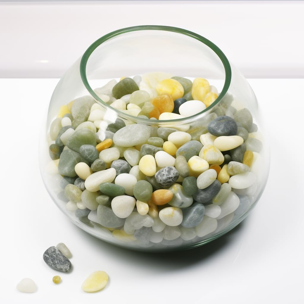 Stonecreek 24 LBS River Rocks (2 x 12 LBS Bags) – Natural Polished Decorative Pebbles, Garden Landscaping Stones for Planters, Vase Fillers, Succulent Pots, Fish Tanks & Terrariums, Jade Medium