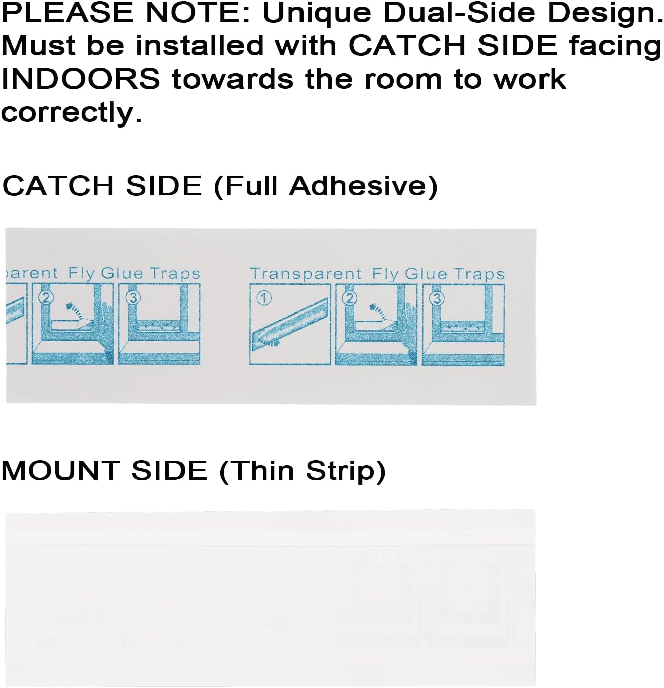 Kensizer 30-Pack Window Fly Traps for Indoors, Paper Sticky Strips, Fly Catcher Clear Windows Trap for Home, House Fly Killer Lady Bug Traps