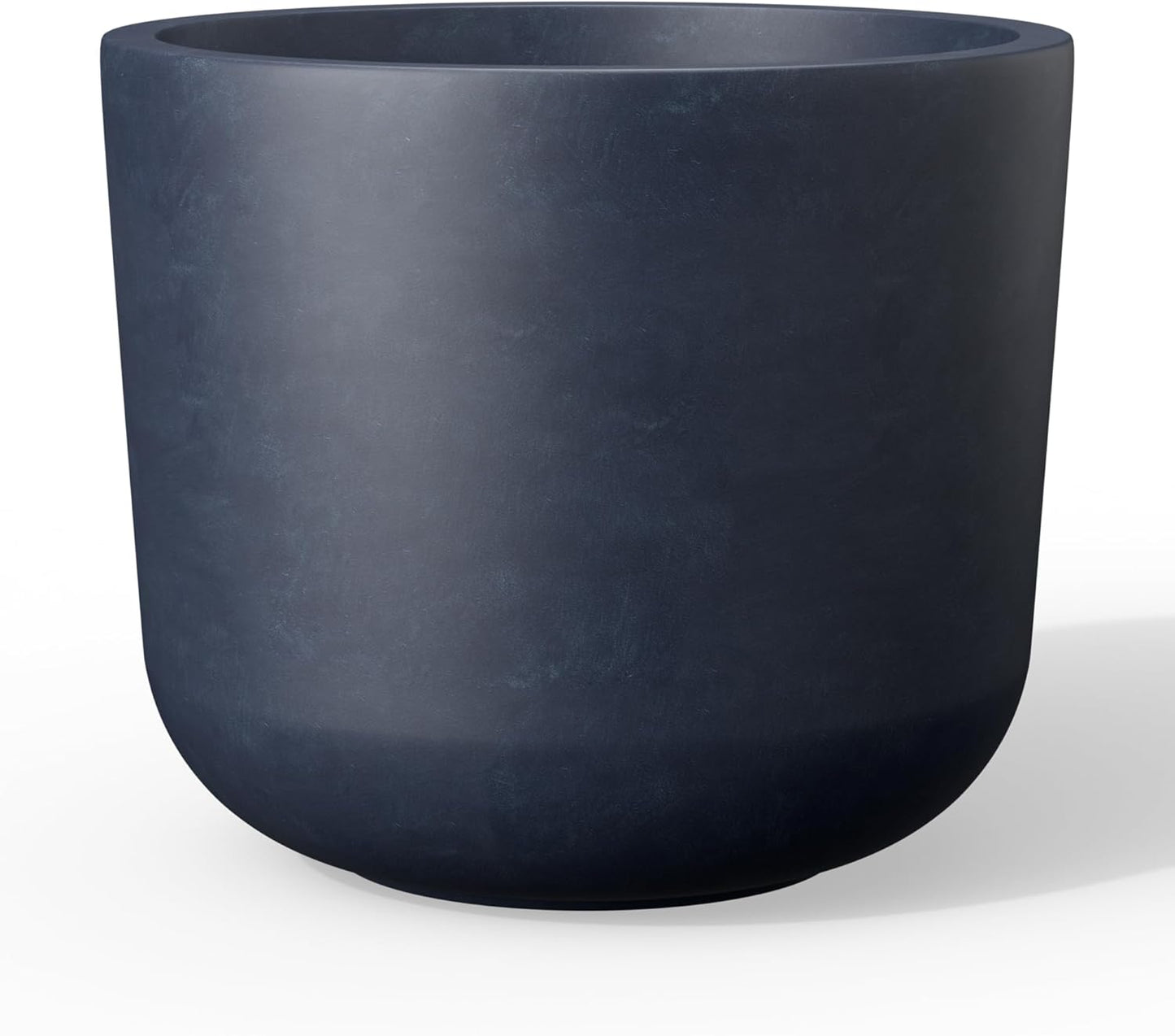 Kante Round Concrete Planter, 9 Inch Dia Classic Style Large Plant Pot with Drainage Hole for Indoor & Outdoor Plants, Ideal for Home, Patio, Garden, Charcoal