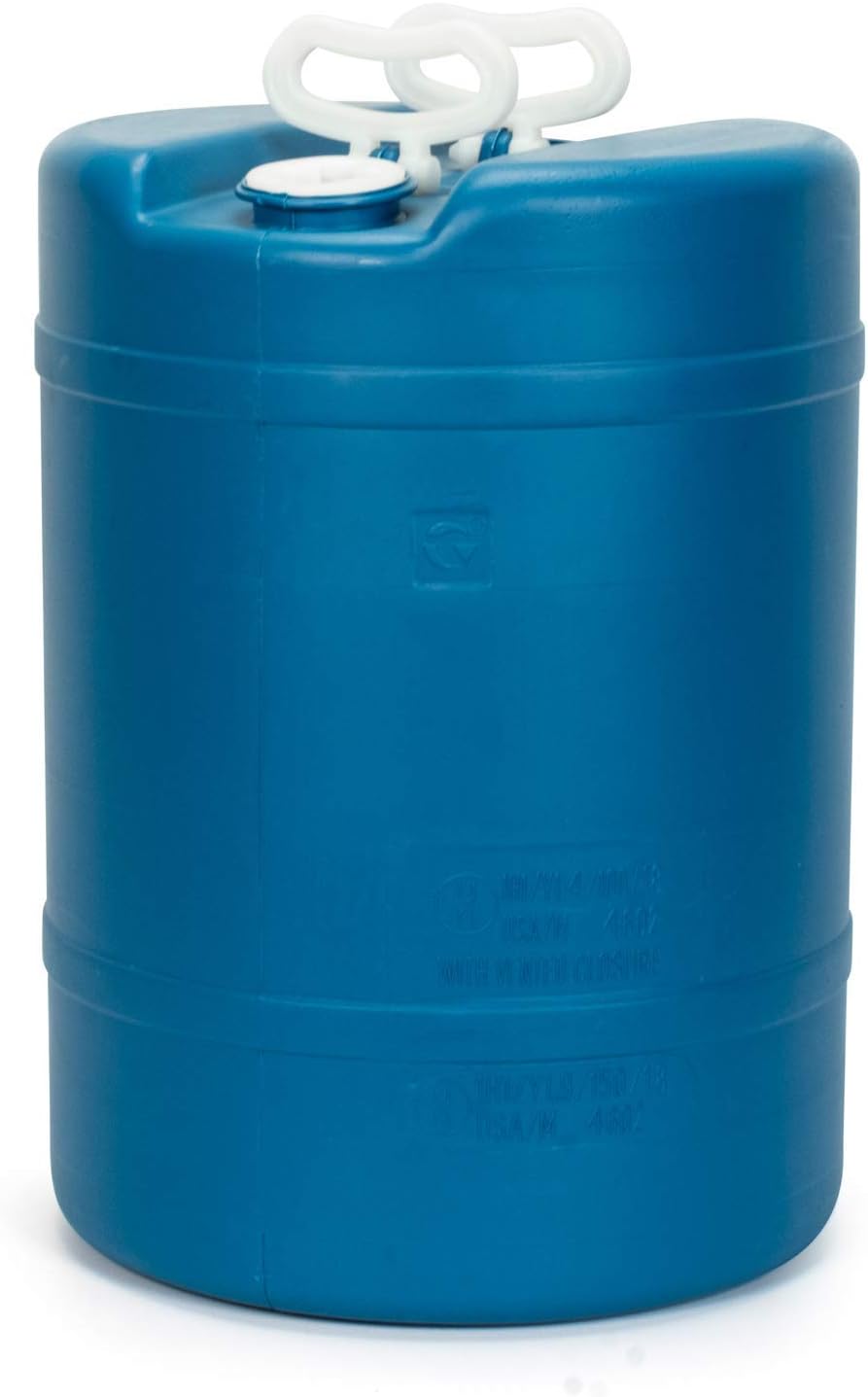 15 Gallon Emergency Water Storage Barrel - Preparedness Supply - Water Tank Drum Container - Portable, Reusable, BPA Free, Food Grade Plastic (2 Tank)