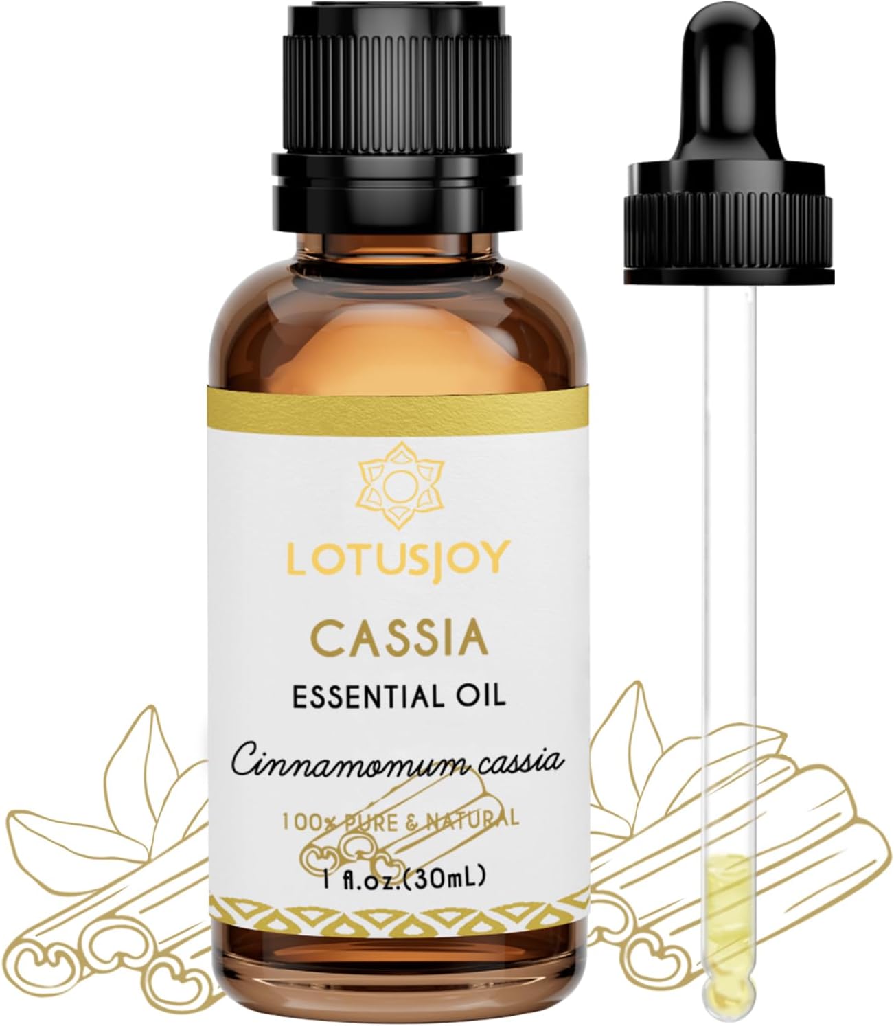 Cassia Cinnamon Bark Essential Oil for Room Spray, Diffuser, DIY Home Crafts - 1 Oz