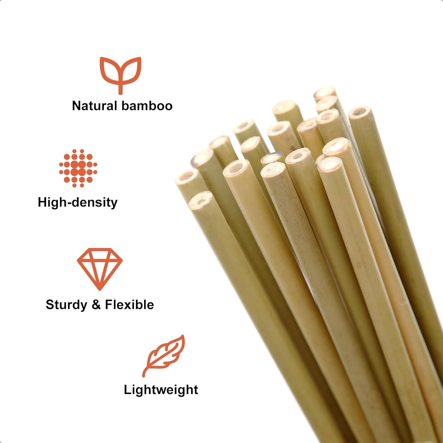 Bamboo Stakes 6FT Garden Stakes Plant Stakes for Outdoor Climbing Plants Poles Support Mini Tree Vines Pole Beans Cucumber 20 Pack