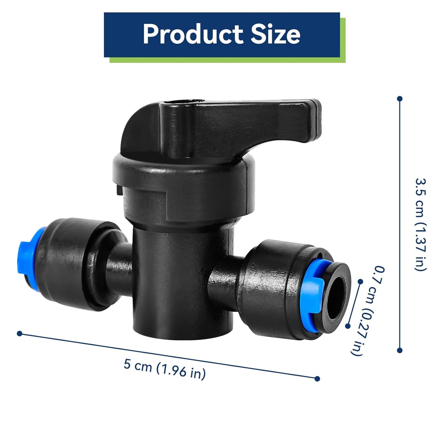 10 Pack 1/4" Drip Irrigation Shut Off Valve, Quick Connect Universal Drip Irrigation Tubing Coupling Valve, Connector Locking Fitting for Sprinkler or Drip Irrigation System