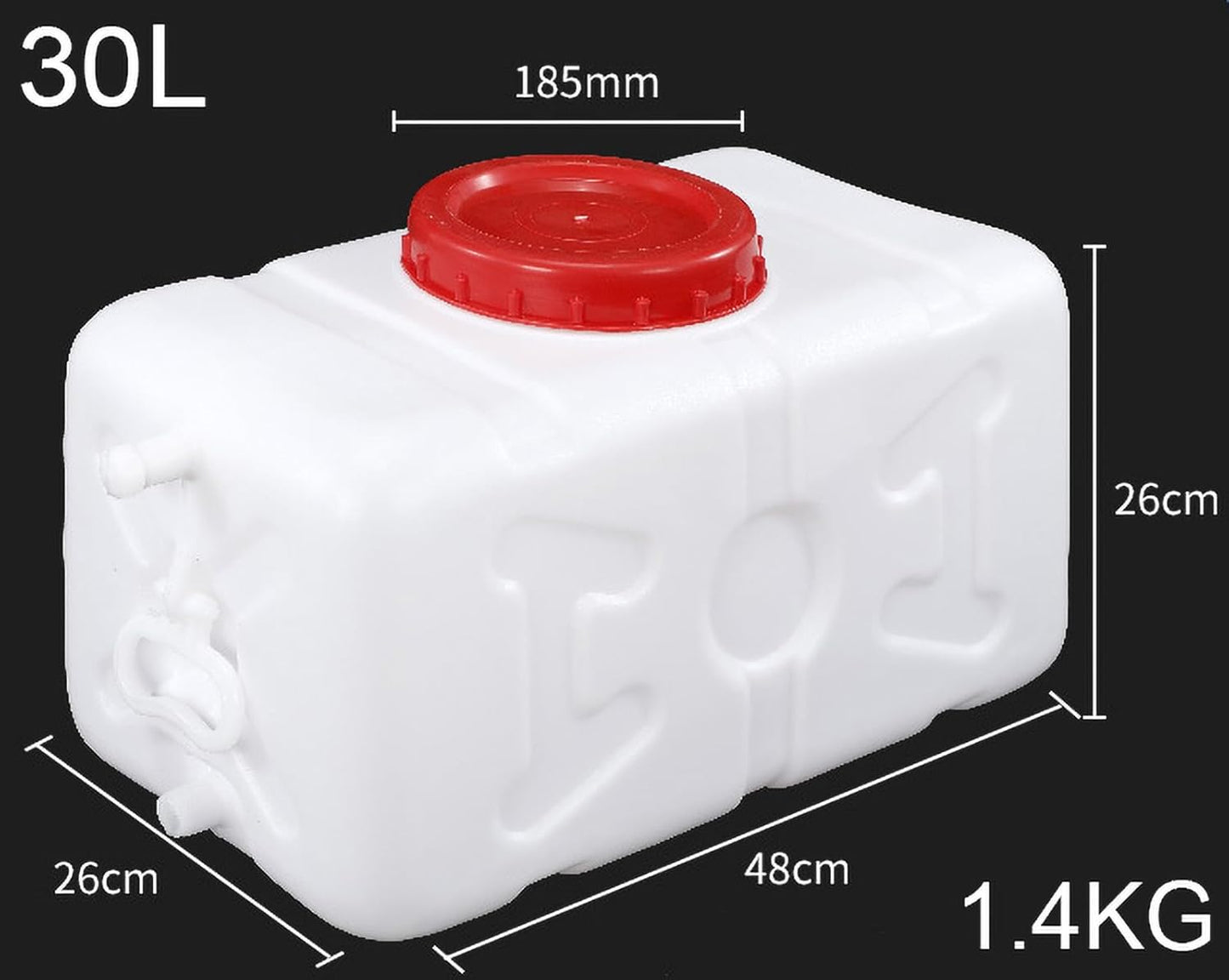 Water Tank Thick Water Containers Plastic Water Tank Water Storage Containers Outdoor Portable Hand Bucket Camping Hiking(Size:30L)