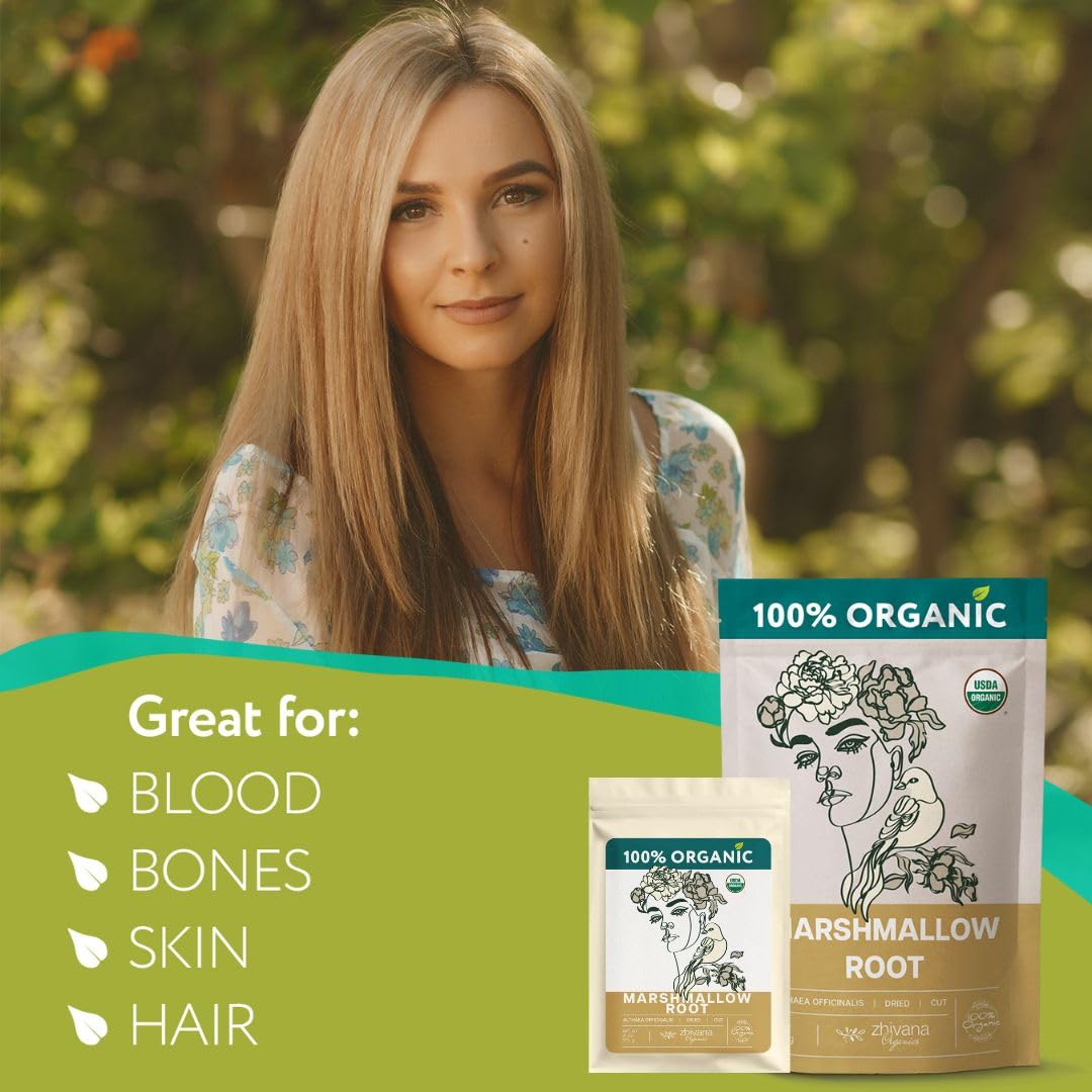 Super Value Pack 5 LB - Marshmallow Root Tea - Throat, Gut Lining, Digestion Support - Antioxidant Properties