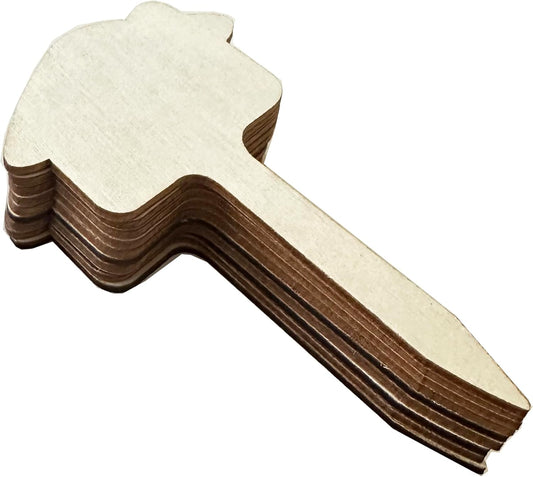 100 Pcs Wood Plant Labels, Natural Wooden Plant Marker Garden Sign Tags, T-Type Garden Markers for Succulents, Herbs, Seedlings, Potted, Flowers, Vegetables (House)
