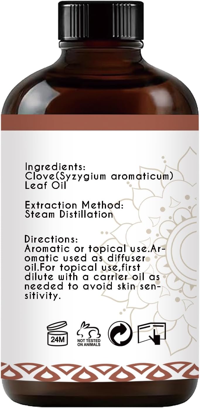 Clove Oil 4 Oz-100% Pure Natural Clove Leaf Essential Oil