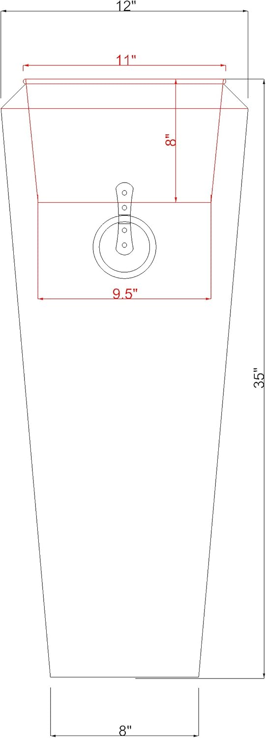 H Potter Patio Deck Indoor Outdoor Garden Flower Planter Set of 2 Rustic with Tray