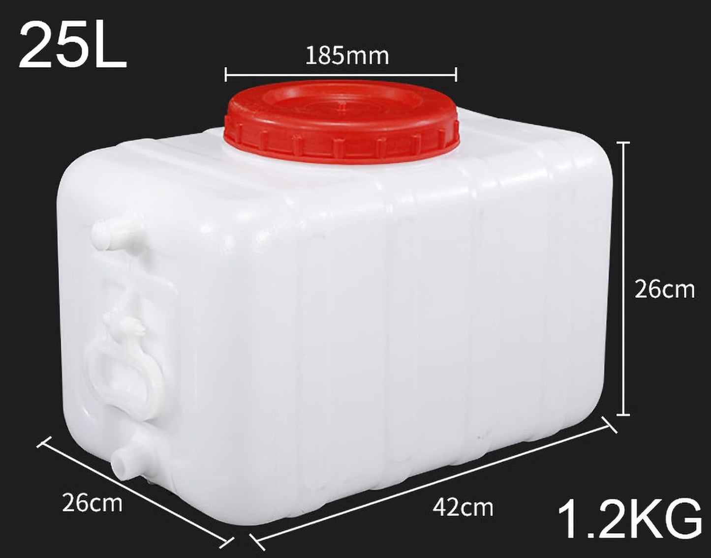 Water Tank Water Container Water Carrier 25L/30L/50L/75L/110L/200L for Water Storage Hiking Hurricane Emergency Car Water Tank Outdoor Camping Hunting Self-Driving(Size:25L)