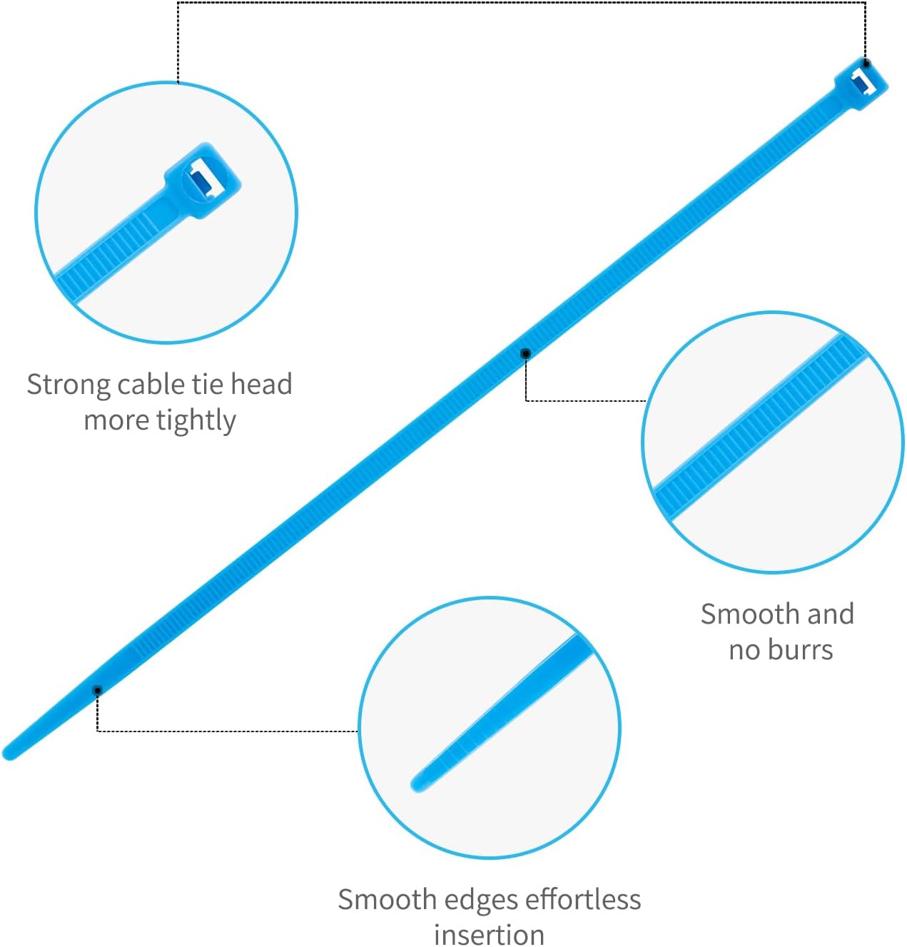 6 Inch Gold Zip Tie 1000 PCS, 18 Lbs - Small to Medium Zip Tie, Nylon PA66 UV Resistant Cable Tie for Indoor and Outdoor Use - Ideal for bundling and securing objects