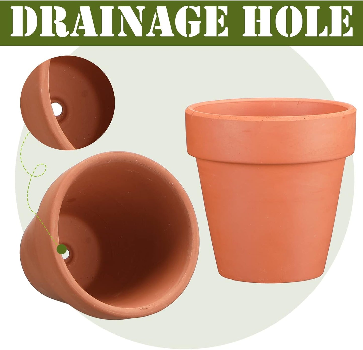 Hoolerry 120 Pcs 3 Inch Terracotta Pots Mini Clay Flower Pots with Drainage Hole, Succulent Planters for Indoor Outdoor Plants DIY Crafts Home Garden