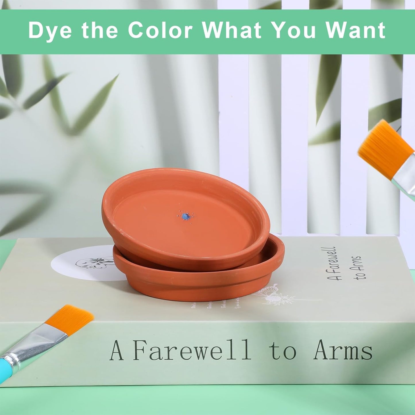 12 Pack 4.5 Inch Clay Trays, Durable and Thicker Terracotta Flower Pot Saucers for Flowers Round Clay Plate for Pots, Indoor & Outdoor Suitable for 4 inch Flower Pots