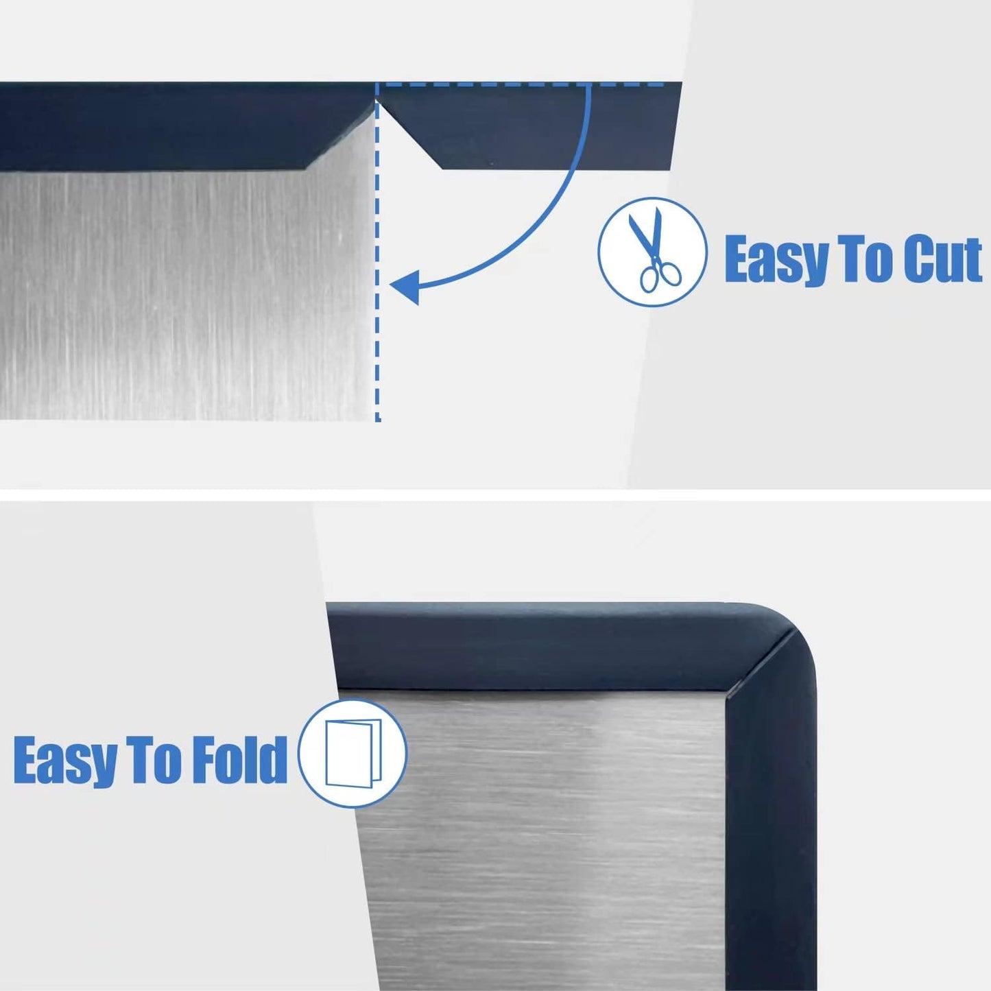 Rubber Edge Trim, Self-Adhesive Rubber Edge Trim, Edge Protector for Sheet Metal, EPDM Material, Fit 1/16"(1.6mm), Length 20Ft, Black Color,