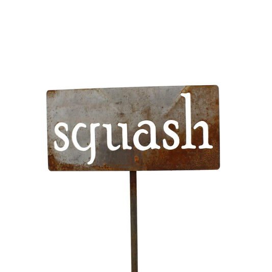 Classic Metal Garden Markers 19 Inches Tall (squash, Naturally Rusted)