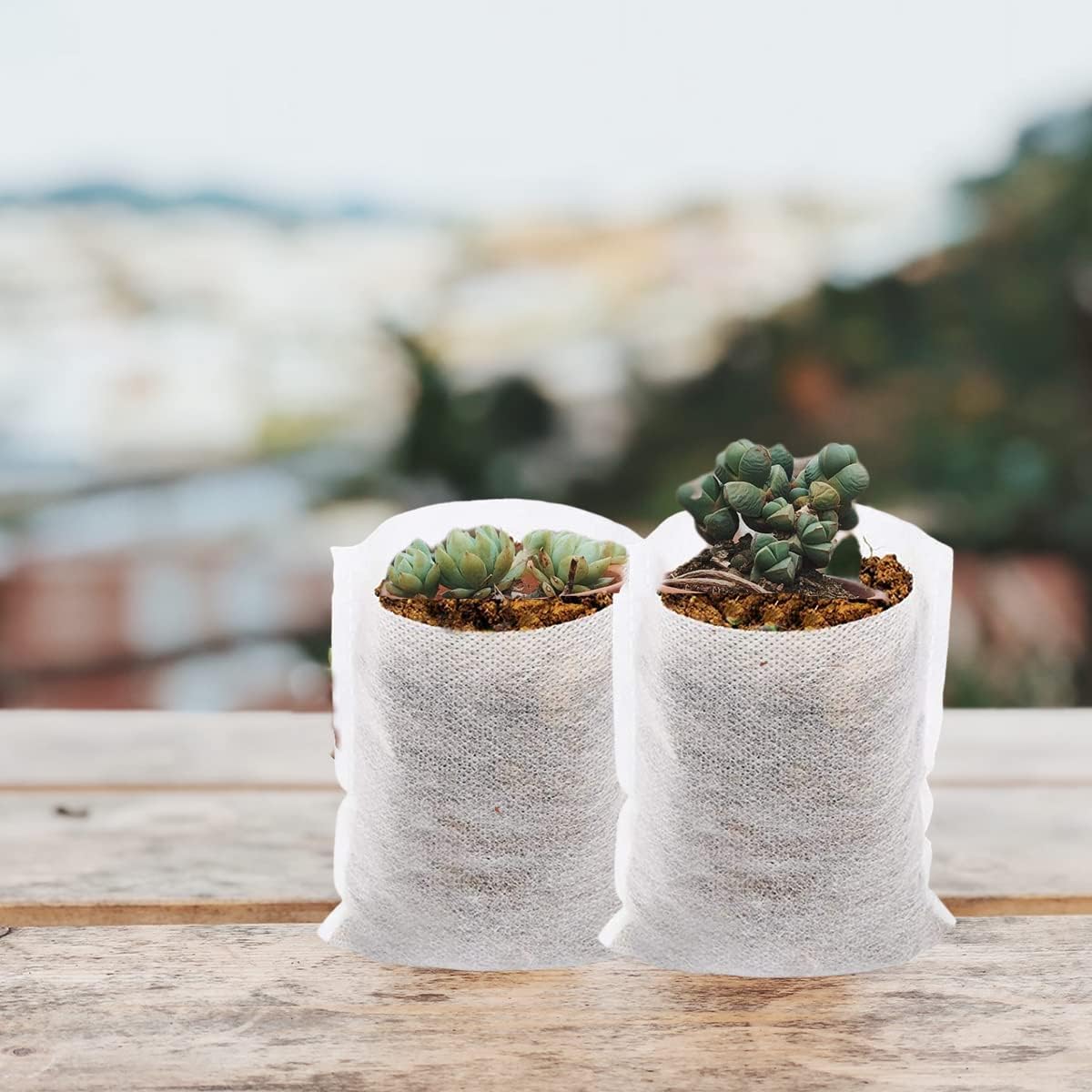 gardtree Plant Nursery Bags 4” x 4.7” 400PCS, Non-Woven Biodegradable Plant Grow Bags Fabric Seedling Starter Pots for Vegetable Flower Fruit Saplings Tree, Home Garden Supply