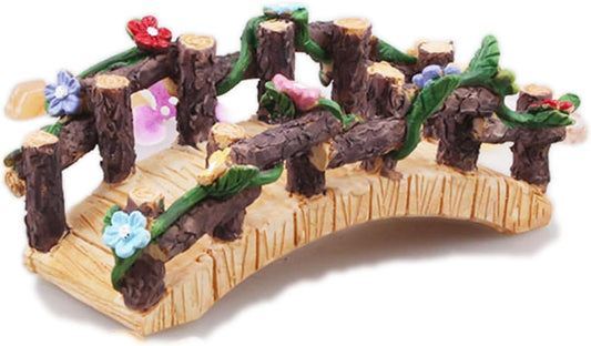 Kai Dream Fairy Garden Bridge,Miniature Resin Bridge Figurine,3.6 * 2 * 1.5 inches, Micro Landscape Tiny Decorative