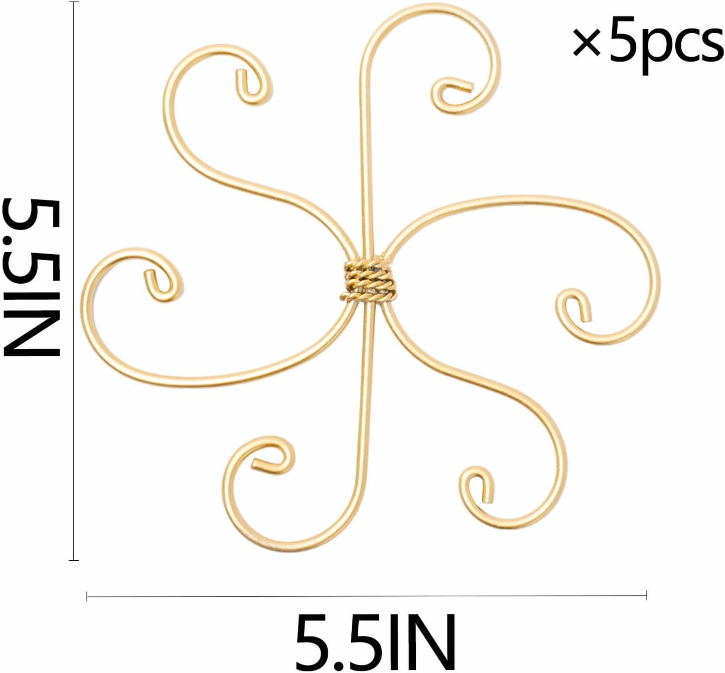 5PCS Monstera Plant Stem Support Stakes - 5.5 * 5.5IN Metal Supports for Monstera and Fishbone Cactus, Sturdy Frame, Easy Installation, Flexible Protection for Healthy Growth Indoors