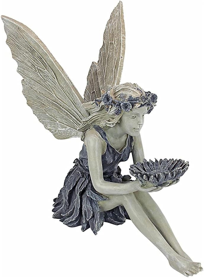 Outdoor Garden Fairy Statue Ornaments, Angel Sculpture Realistic Figurine Decor, Antique Resin Craft Home Table Decorations Lawn Yard Art Porch Patio Housewarming Garden