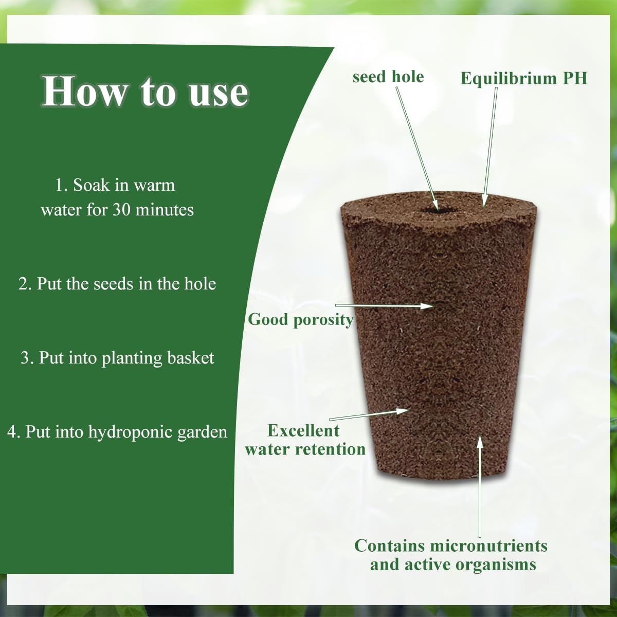 40 Pcs Hydroponic Seeds Grow Sponges Pods Kit,Indoor Hydroponics Growing System Root Plant Basket,Hydroponic Pods Cups Pot and Grow Sponges for Garden Indoor Herb Hydroponic Growing System