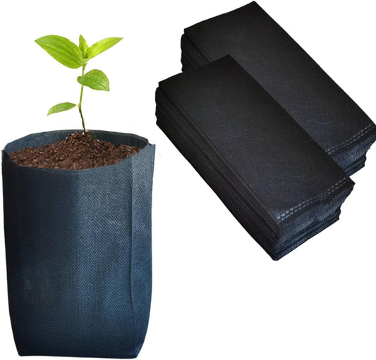 gardtree Plant Nursery Bags 6.3” x 7” 400PCS, Non-Woven Biodegradable Plant Grow Bags Fabric Seedling Starter for Vegetable Flower Fruit Saplings Tree, Home Garden Supply