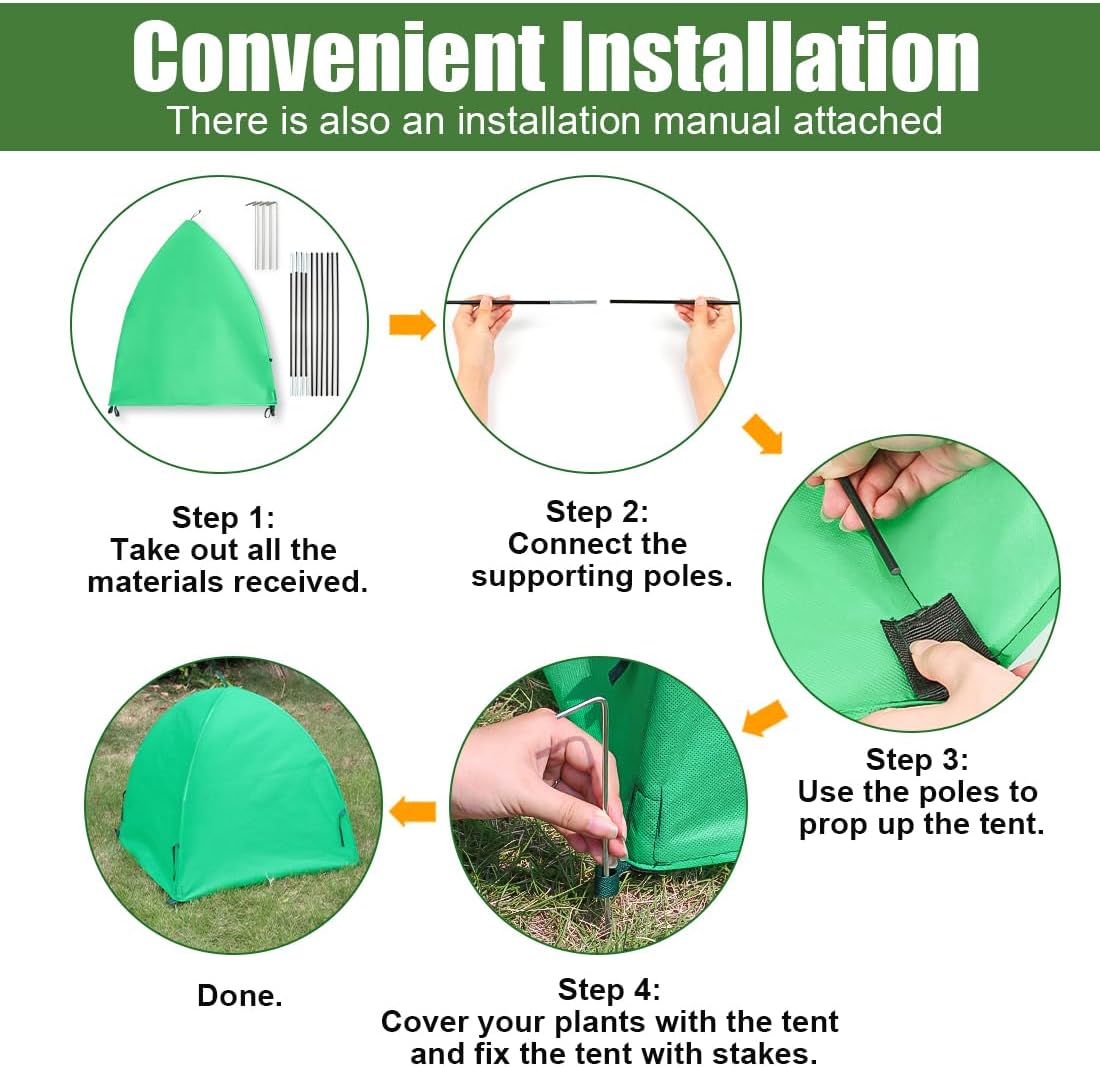 Plant Covers Freeze Protection for Winter, Outdoor Garden Frost Cover,Reusable Shrub Blankets Bags,Potted Fruit Vegetable Sall Tree Pest Protector(28inch,2-Pack)