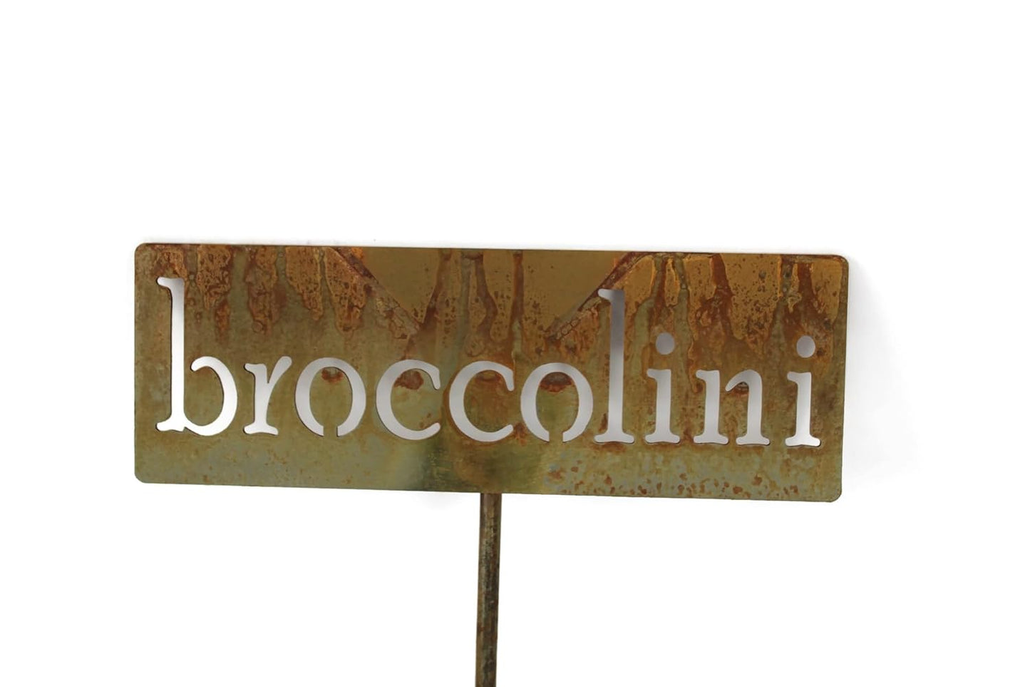 Classic Metal Garden Markers 19 Inches Tall (broccolini, Naturally Rusted)