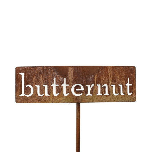 Classic Metal Garden Markers 19 Inches Tall (butternut, Naturally Rusted)