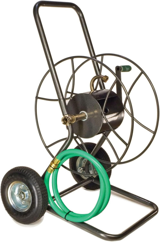 Yard Butler Hose Reel Cart with Wheels Heavy Duty 200 Foot Metal Hose Reel Suitable for Gardens, Lawns and Outdoor - IHT-2EZ