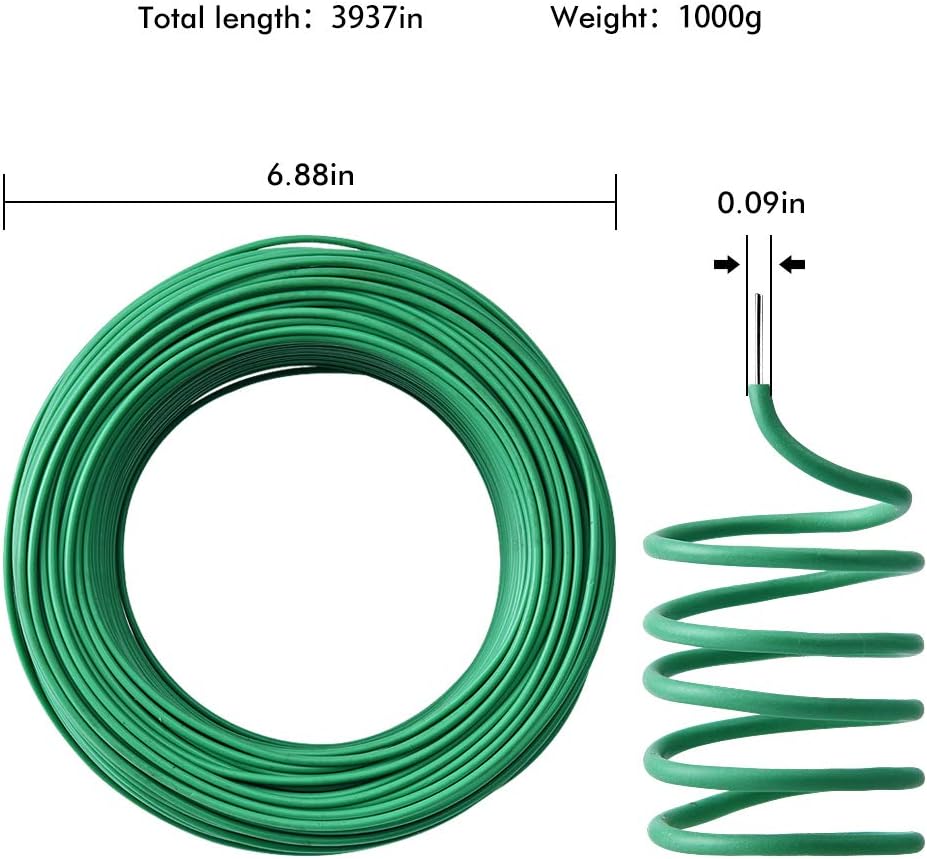 Green Soft Twist Tie Tomato Plant Tie TPR Garden Supply, for Supporting Plants and Home Organizing (328 feet/100 Meters)
