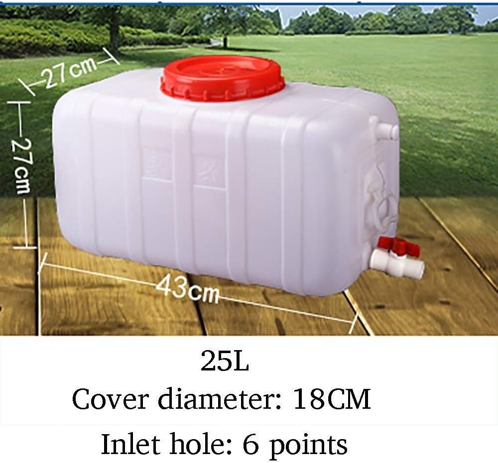 Water Tank Water Storage Containers for Emergency and Camping with Handle Outdoor Portable Food Grade Plastic Car Water Tank for Travel Outdoor （25L/50L/75L/110L/200L/150L） (Size : 25l)