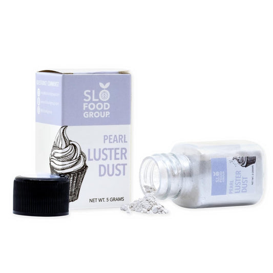 Slofoodgroup Pearl Luster Dust| Pearl White Colored Edible Glitter, 5 Gram Bottle