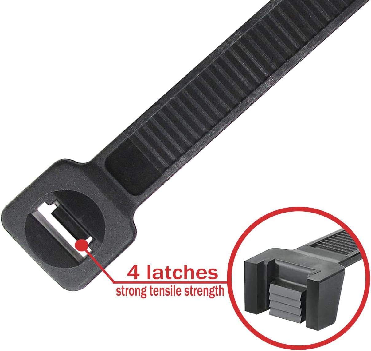 Superun Heavy Duty Zip Ties 16 Inch, Strong Large Black Zip Ties 120 Lbs Tensile Strength Selflocking Wire Ties (Industrial Grade Cable Ties) Pack of 50