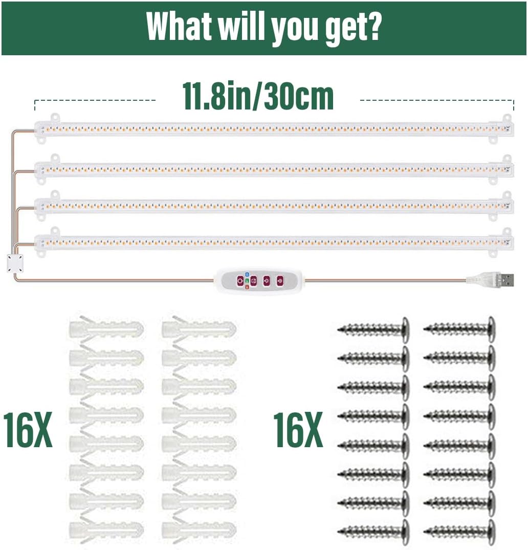 Tabletop 5-Tier Seed Starting Kit Germination Tray - Plant Stand with Grow Lights Full Spectrum Sunlike Plant Light for Indoor Plants, Greenhouse, Succulents, Seedlings Gardening