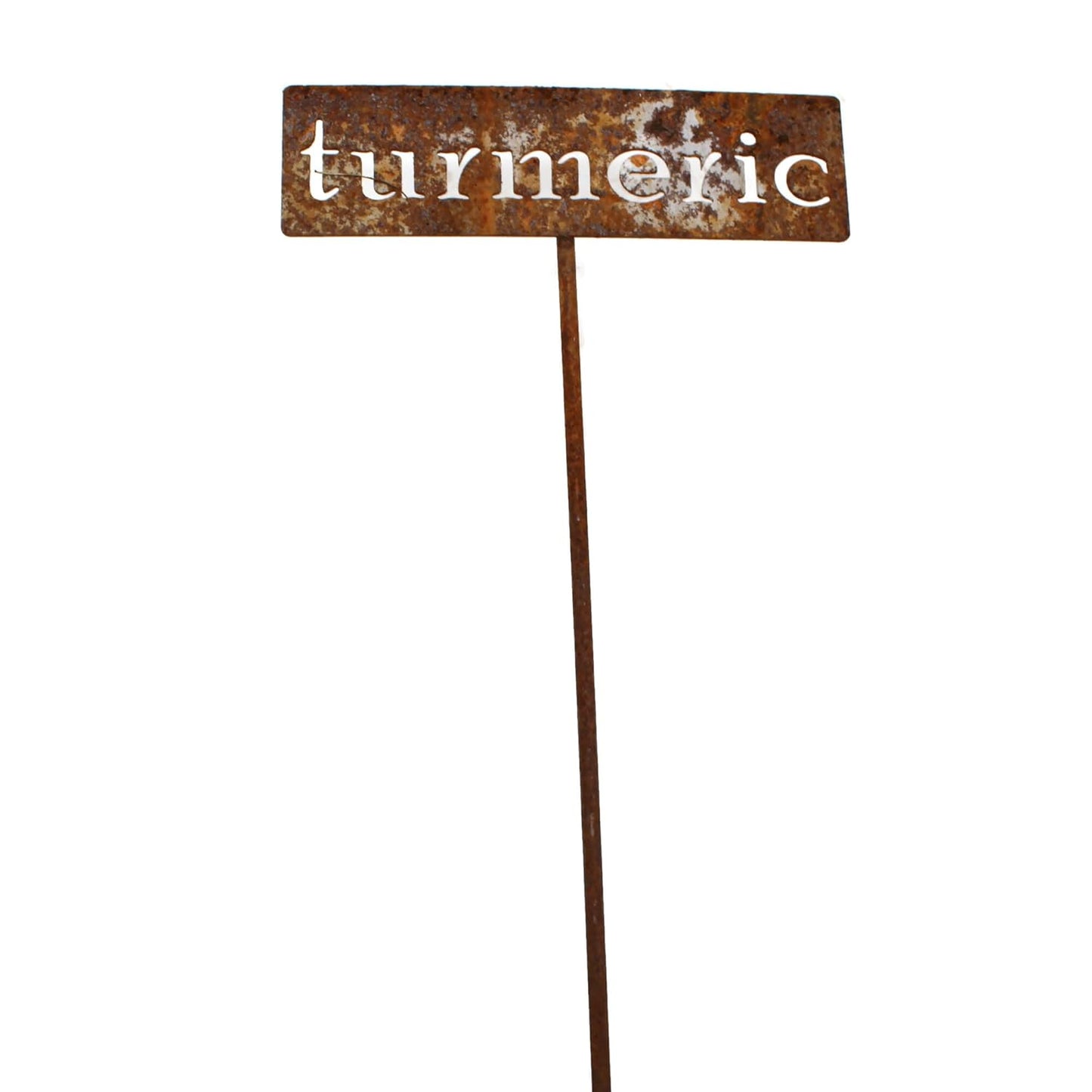 Classic Metal Garden Markers 19 Inches Tall (turmeric, Naturally Rusted)