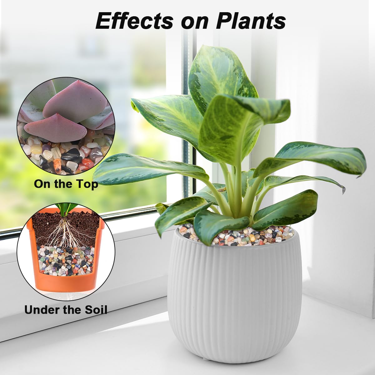 Vase Filler,Landscaping Pebbles, River Rocks Decorative Ornamental Pebbles, DIY Smoothed Rocks for Potted Plant Resin Art Vase Fillers Aquarium Gravel Rocks (Mixed Color, 5 Pounds)