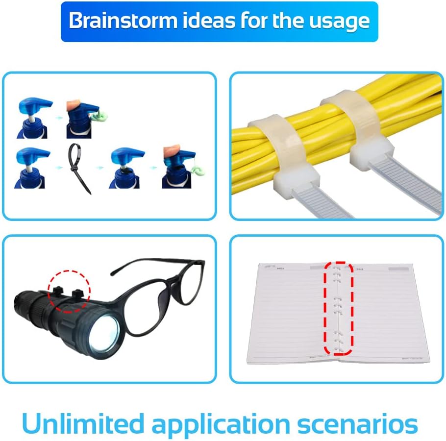 1000pcs 12Inch Nylon Zip Ties, 50 Pounds Tensile Strength, Black Cable Tie,Industrial Grade, UV Resistant,Heavy Duty,for Home,Garden Trellis,Office,Garage and Workshop