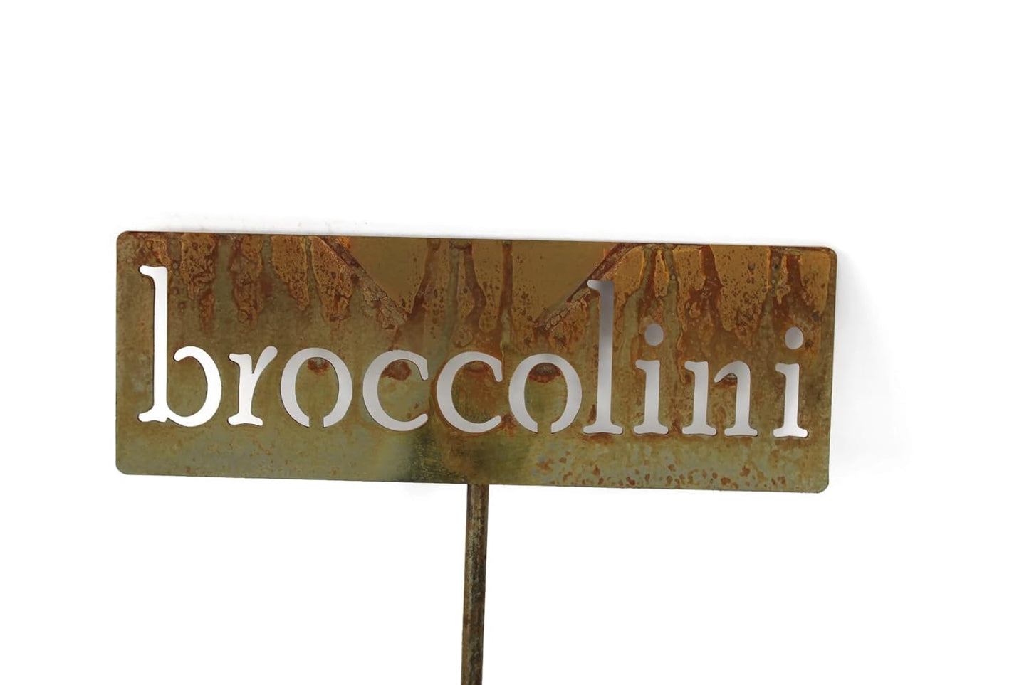 Classic Metal Garden Markers 19 Inches Tall (broccolini, Naturally Rusted)