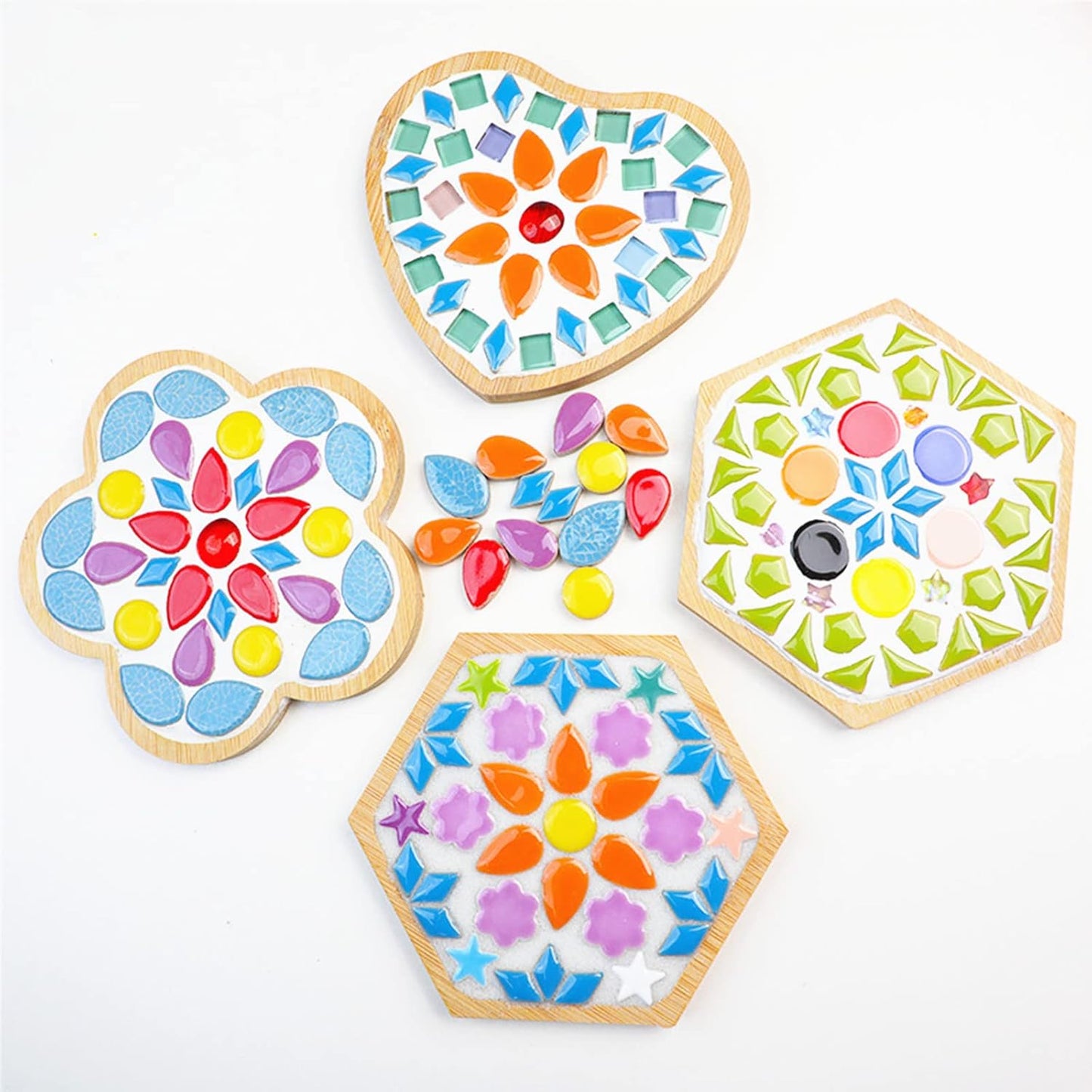 500g/1.1lb Random Color Irregular Ceramics Mosaic Tiles,DIY Making Creative Ceramic Mosaic Tiles for DIY Craft Plates Flowerpots Vases Cups Mosaic Making Supplies (Irregular Mix Color)